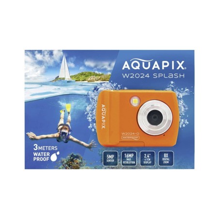 Easypix Aquapix W2024 Splash 5MP Digital Camera - Vibrant Orange, Perfect for Adventures!